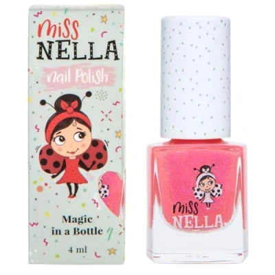 Afbeelding van Miss Nella TICKLE ME Pink Speciale roze nagellak met glitter voor kinderen, peel off formule, op waterbasis en geurloos