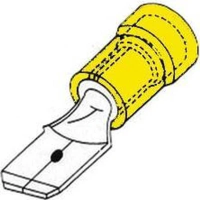 Afbeelding van Mannelijke Connector 6.4mm Geel