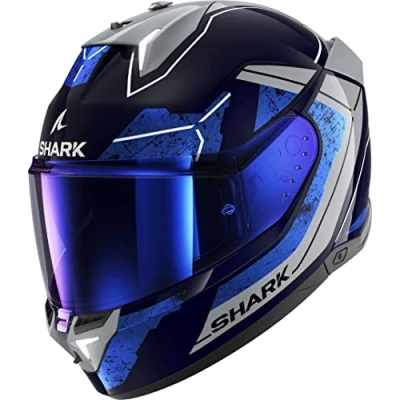 Afbeelding van Shark Skwal i3 Rhad Blue Chrom Silver BUS M Maat Helm