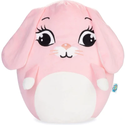 Afbeelding van SQUISHBRUBIES Holly de Haas Superzachte Pluche Knuffel Kawaii Squishy Speelgoed 35 cm wit en roze