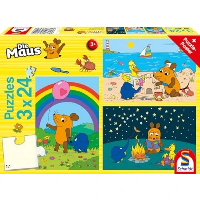 Afbeelding van De muis: Goede vrienden. 3 x 24 delige puzzel