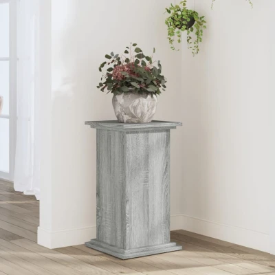 Afbeelding van Plantenstandaard 33x33x60 cm bewerkt hout grijs sonoma eiken