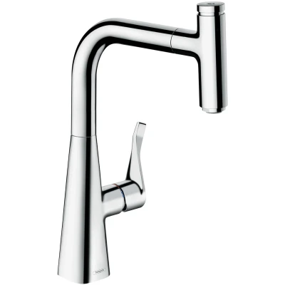 Afbeelding van Hansgrohe Metris Select M71 1 grps keukenkraan 240 met uittrekbare