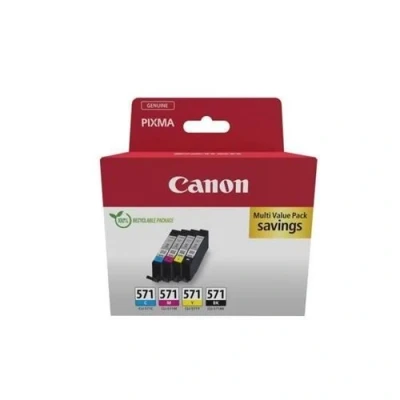 Image de Multipack cartouches d&#039;encre CANON CLI 571 Noir/Cyan/Magenta/Jaune