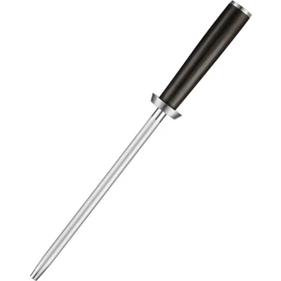 Afbeelding van Professionele Aanzetstaal met diamanten coating Voor Damascus stalen messen Handvat van Ebbenhout HEZHEN B1Z Series