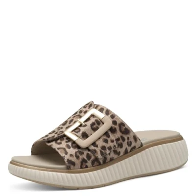 Afbeelding van Jana Damespantoffel, veganistisch, sandalen voor dames, Luipaard., 41 EU