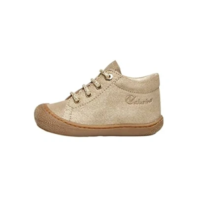 Image de NATURINO Chaussures premiers pas en suède pailleté, Platine 22