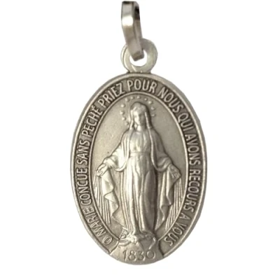 Afbeelding van DE MIRACULEUSE MEDAILLE IN 925 ZILVER HET ORIGINEEL 100% GEMAAKT ITALY MEDAILLEN VAN BAZENHEILIGEN, Sterling zilver, Inhoud: