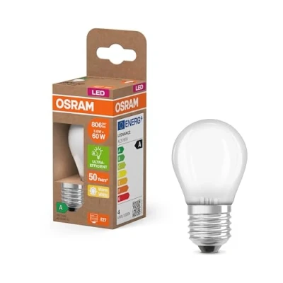 Afbeelding van OSRAM 4099854255830 LED lamp Energielabel A (A G) E27 Kogel 3.8 W = 60 Warmwit (Ø x h) 45 mm 1 stuk(s)