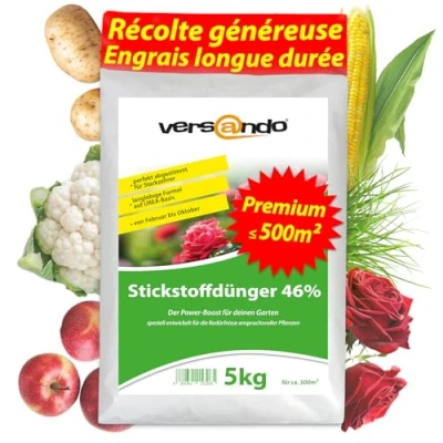Afbeelding van versando 5 kg ureum meststof UREA 46% stikstof voor ca. 200 m² alle tuingewassen van februari tot oktober