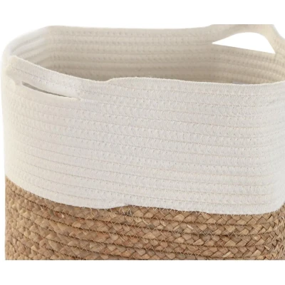 Afbeelding van Decoratieve Mand DKD Home Decor Wit Natuurlijke Vezel 36 x 52 cm