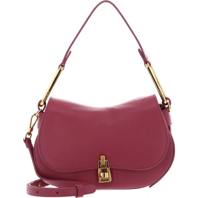 Afbeelding van Coccinelle Leren Schoudertas Magie Soft Handbag Grained Leather Rosewood (rood)paars