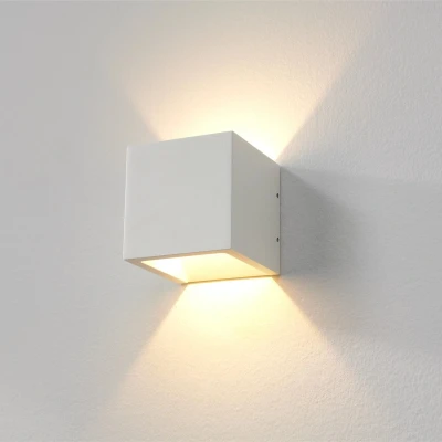 Afbeelding van Artdelight Wandlamp Cube Wit LED 6W 2700K IP54 Dimbaar