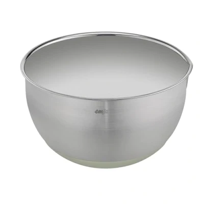 Afbeelding van Emsa Prep&amp;Bake K3272034 mengkom van roestvrij staal met antislip bodem en stapelbare schenkrand, 20 cm, groen