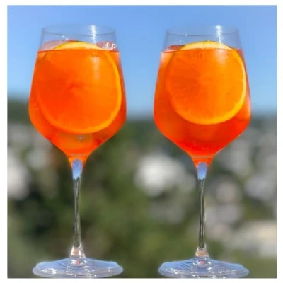 Afbeelding van Topkapi Aperol Spritz Set van 6 professionele cocktailglazen voor aperol, Lillet, Hugo, Amalfi, cocktails, maat XL