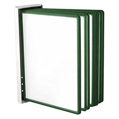 Afbeelding van Leviatan Metalen prikbordhouder voor schroeven, magazijn, werkplaats, winkel, laboratorium, 10 groene borden