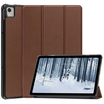 Afbeelding van iMoshion Tablet Hoes Geschikt voor Nokia T21 Trifold Bookcase Bruin