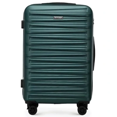 Afbeelding van WITTCHEN Skyspeed Line Harde ABS koffer, reiskoffer, trolley, cijferslot, telescopische handgreep, 4 wielen, Groen, Middelgrote koffer
