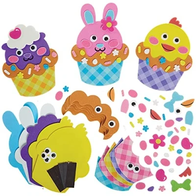 Afbeelding van Baker Ross FX540 Cupcake Magnet Set Pasen van 8, Knutselsets voor Kinderen