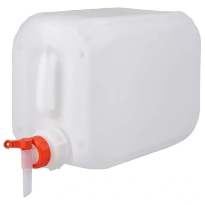 Afbeelding van Jerrycan met kraan 10L voor water en gevaarlijke vloeistoffen naturel