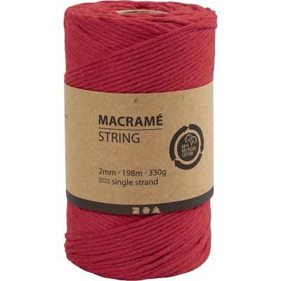 Afbeelding van Creativ Company CC Macramékoord 2 mm 198 m Rood