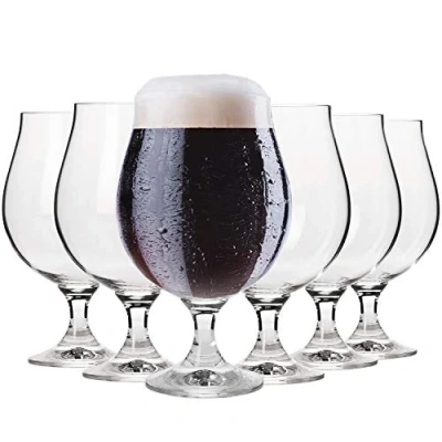 Afbeelding van KROSNO Dark Ale Stout Bier Glazen Set van 6 500 ml Elite Collectie Perfect voor Thuis, Restaurants en Feesten Vaatwasser Veilig
