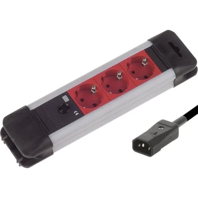 Afbeelding van C14 stekkerdoos Bachmann (3 x Schuko, stekker)