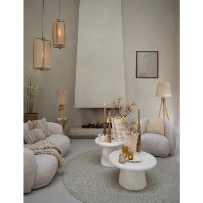 Afbeelding van Light&amp;living Hanglamp Ø32x60 cm SENDAI zand+bamboe naturel