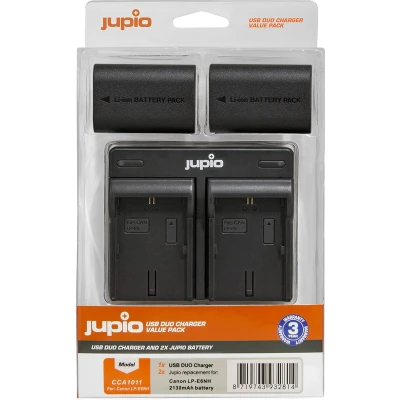 Afbeelding van Jupio Kit: 2x Battery LP E6NH + USB Dual Charger