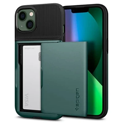 Afbeelding van Spigen Slim Armor CS hoesje voor iPhone 13 nachtgroen