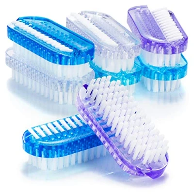Afbeelding van COM FOUR® 8 x handwasborstel in heldere kleuren, nagelborstels voor het reinigen van handen en nagels, reinigingsborstel nagels (8 stuks, stabiel)