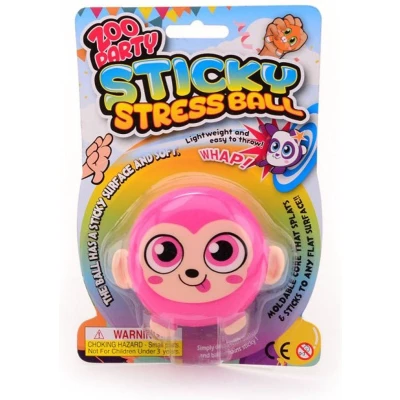 Afbeelding van Sticky stretchbal aap op kaart 24352