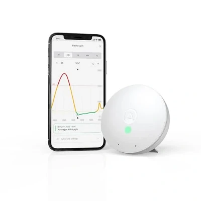 Afbeelding van Airthings Wave Mini Luchtkwaliteitssensor werkt op batterijen