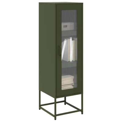Afbeelding van vidaXL Hoge kast 36x39x123 cm koudgewalst staal olijfgroen