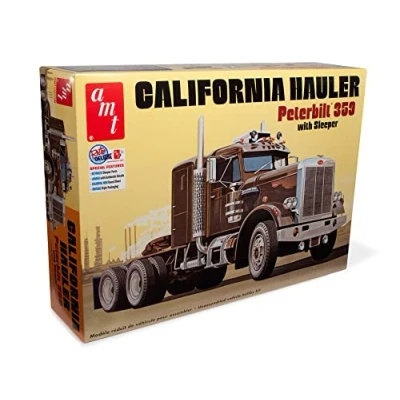 Afbeelding van 1:25 AMT 1327 Peterbilt 359 Truck California Hauler with Sleeper Plastic Modelbouwpakket