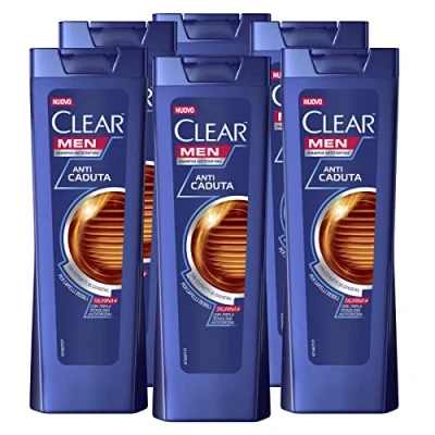 Afbeelding van Set van 6 flesjes 225 ml voor heldere mannen, anti haaruitval