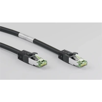 Afbeelding van LogiLink CQ8023S RJ45 Netwerkkabel, patchkabel CAT 8.1 S/FTP 0.50 m Zwart Halogeenvrij 1 stuk(s)