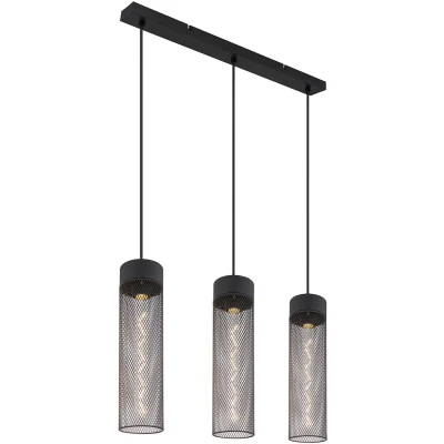 Afbeelding van Globo hanglamp Hans zwart metaal 15649 3H