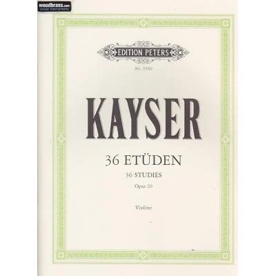 Image de Méthodes et pédagogie EDITION PETERS KAYSER ETUDES OP.20 POUR Violon