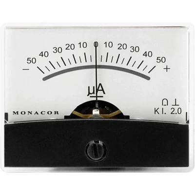 Afbeelding van Monacor 0290450 PM 2/+ 50UA draaispul inbouwinstrument, 0,05 mA