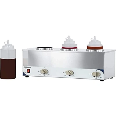 Afbeelding van Casselin® Professionele Sauswarmer Sauzen Warmer Chocolade Flessen 3 x 1 Liter