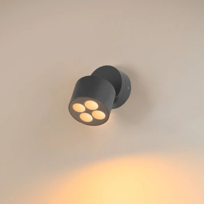 Afbeelding van SLV LED buitenwandlamp R Cube, antraciet, aluminium, Ø 10 cm