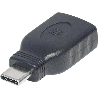 Afbeelding van Manhattan USB 3.2 Gen 1 (USB 3.0) Adapter [1x 2 stekker C 3.1) 1x bus A 3.1)] Stecker auf Buchse