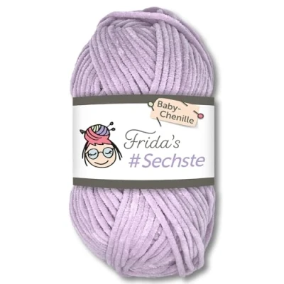 Afbeelding van Frida&#039;s Wollhaus amigurumi wol, zesde chenille garen, babywol, voor breien en haken, zachte 30 kleuren (744, lila)