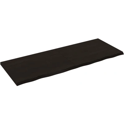 Afbeelding van vidaXL Wastafelblad 160x60x(2 4) cm behandeld massief hout donkerbruin