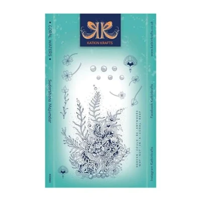 Afbeelding van Katkin Krafts Clear Stamp Set Coral Waters