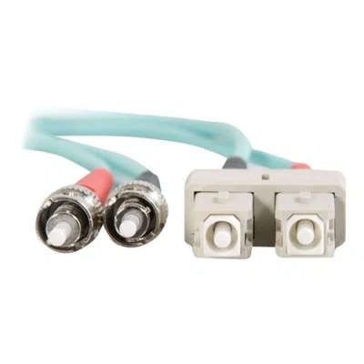 Image de C2G SC ST 10Gb 50/125 OM3 Duplex Multimode PVC Fiber Optic Cable (LSZH) câble de réseau 2 m turquoise