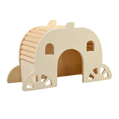 Afbeelding van Duvoplus Hok Knaagdier Houten Brughuis L 22x7,8x13cm Bruin 1st