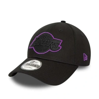 Afbeelding van New Era LA Lakers Metallic Outline Black 9FORTY Adjustable Cap