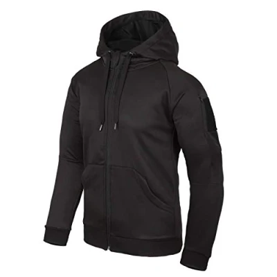 Afbeelding van Helikon Tex Urban Tactical capuchontrui met ritssluiting, zwart, Effen design.